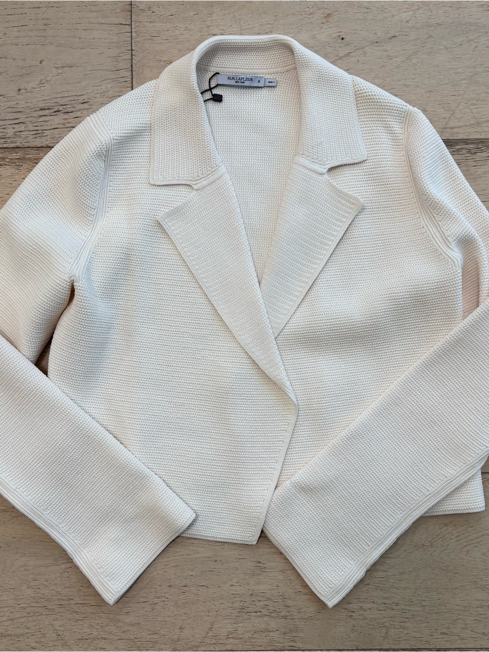 MM Lafleur The Jolie Lapel Jardigan in Ivory